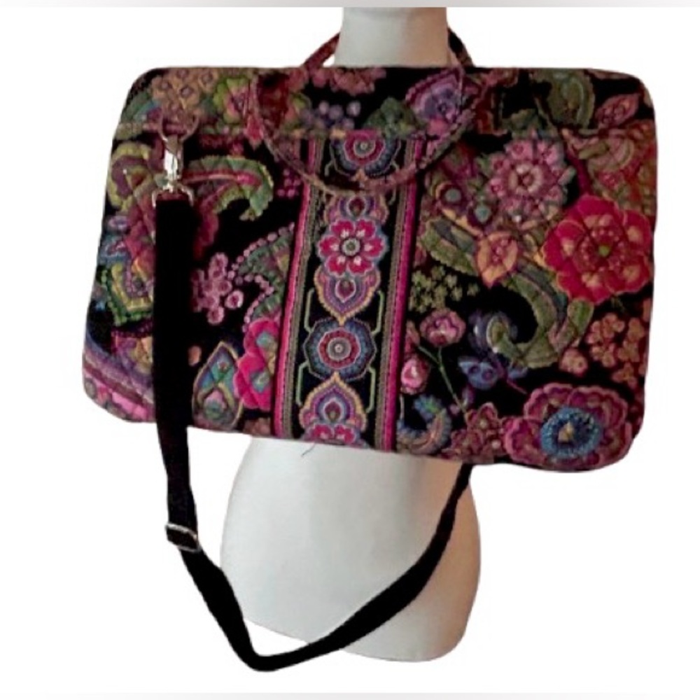 17” Vera Bradley Paisley Laptop Bag Symphony in Hue Paisley Multicolor Floral - Picture 2 of 13